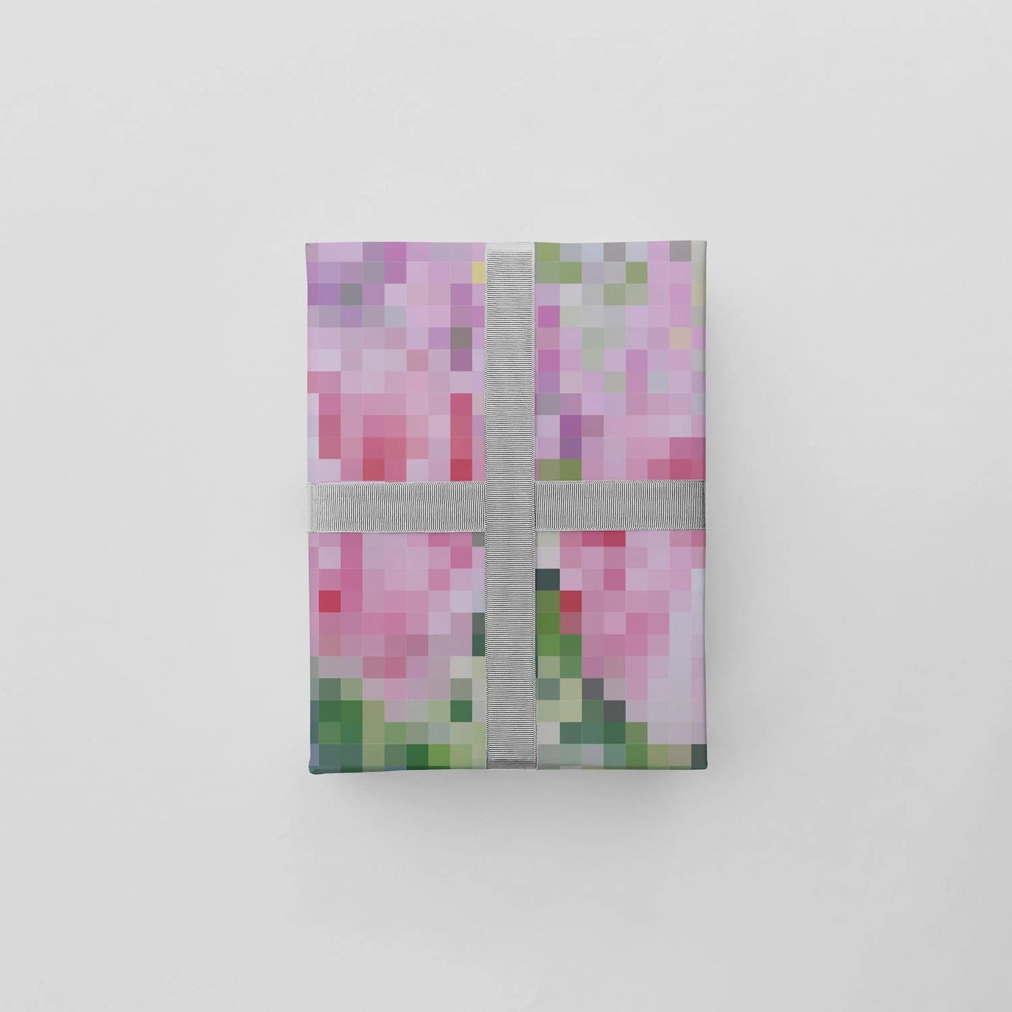 Pixelated Floral Gift Wrap