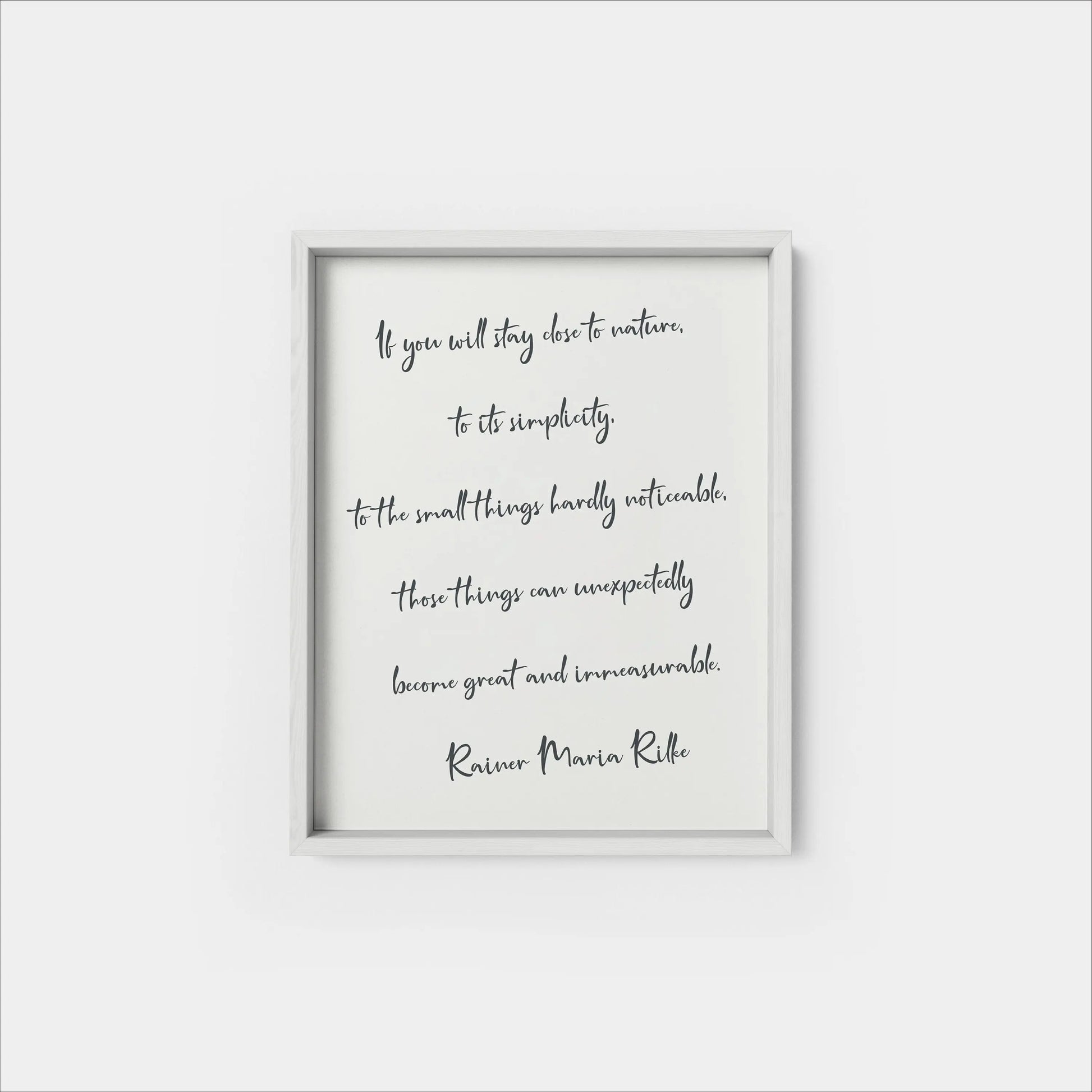 Quote Art Print, Rilke Quote