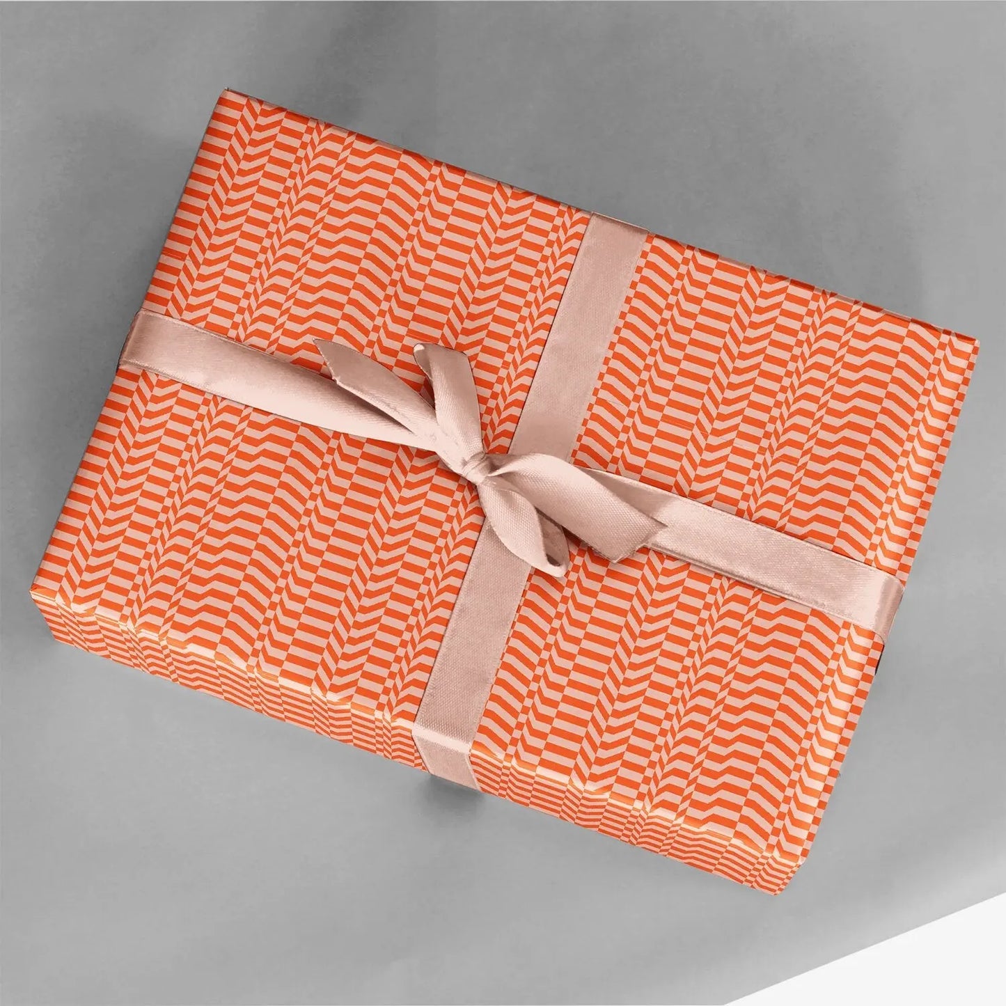 Red Glitch Waves Gift Wrap