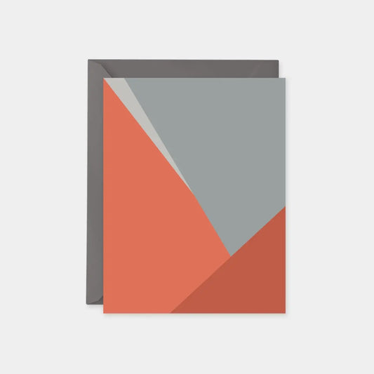 Red & Gray Color Block Card