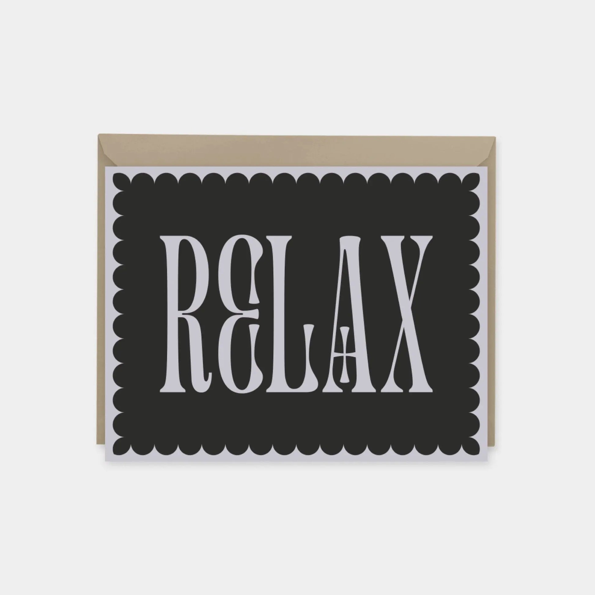 "Relax" Decorative Typography Card
