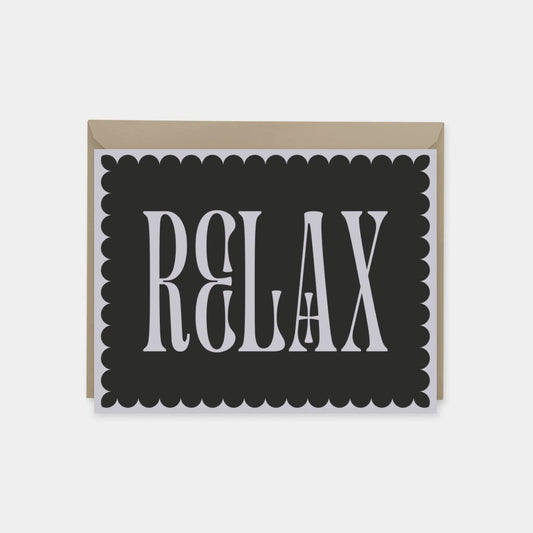 "Relax" Decorative Typography Card