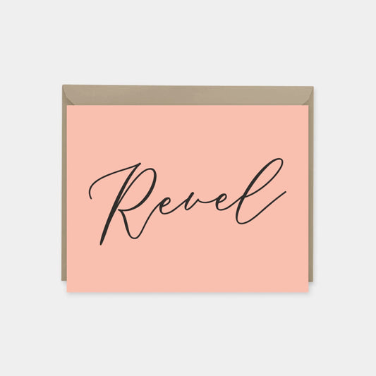 "Revel" Script Pink Party Invitation Card
