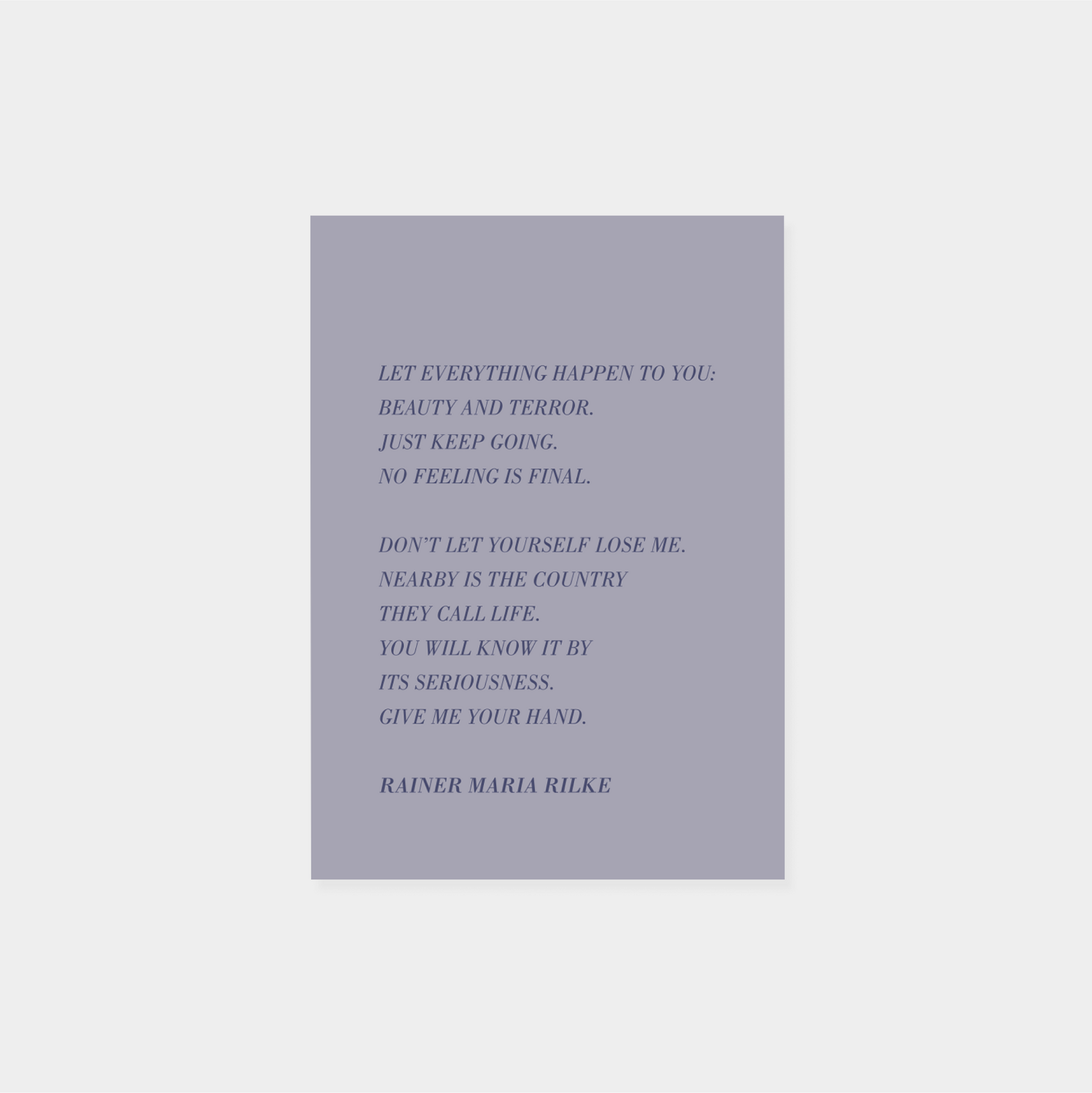 Rilke Card III