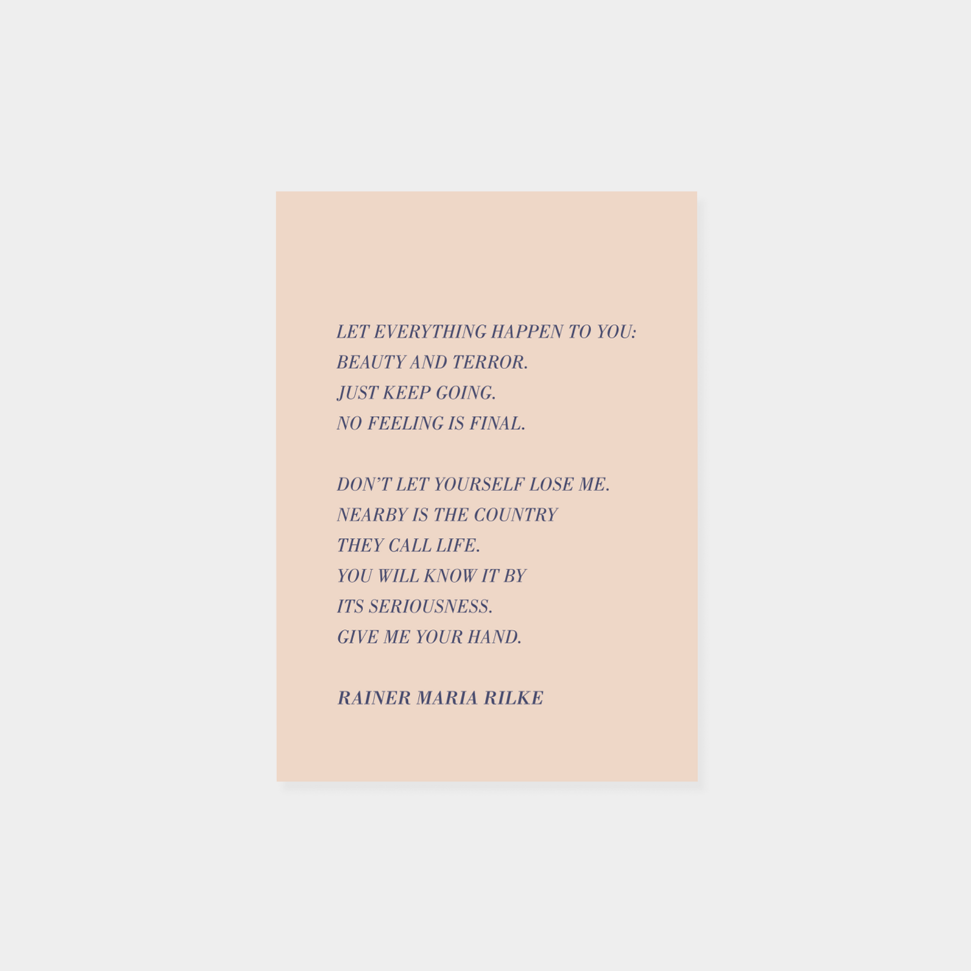 Rilke Card IV