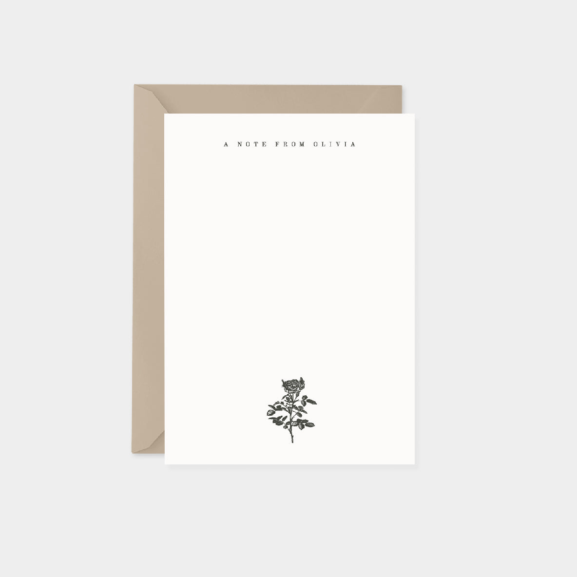 Rose Botanical Note Cards