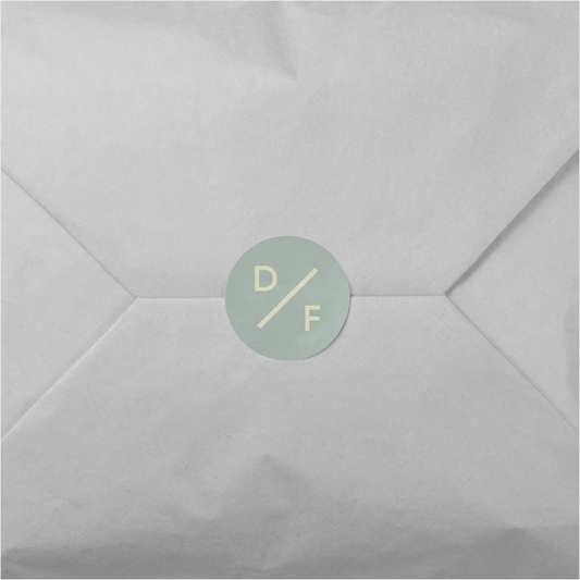 Initials Modern Logo Round Sticker