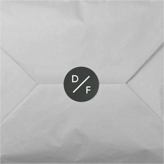 Black Modern Monogram Round Sticker