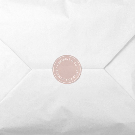 Pink Circle Type Round Sticker