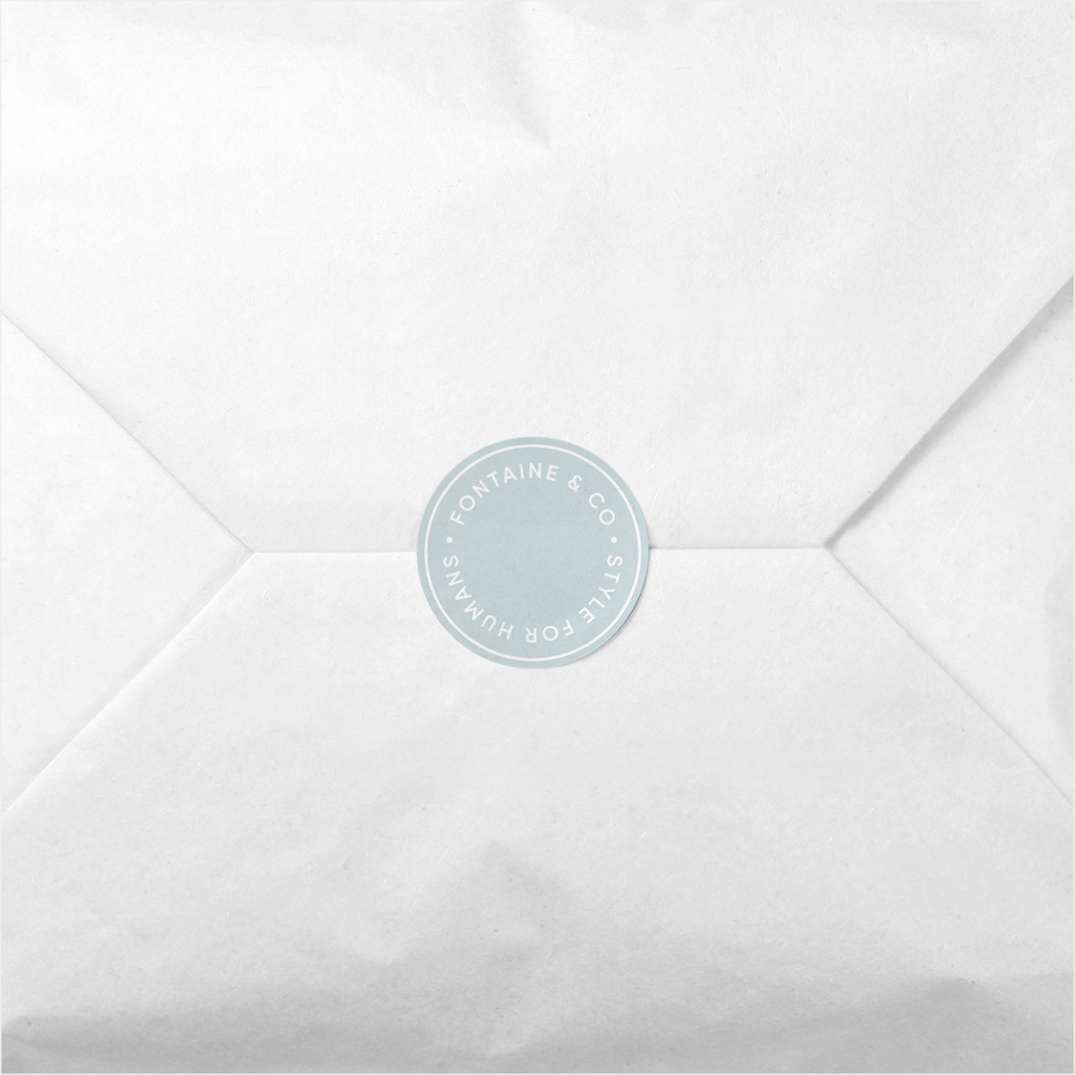 Blue Circle Type Round Sticker