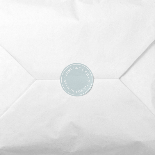 Blue Circle Type Round Sticker