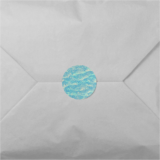 Halftone Water Round Sticker