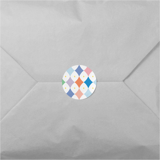 Harlequin Round Sticker