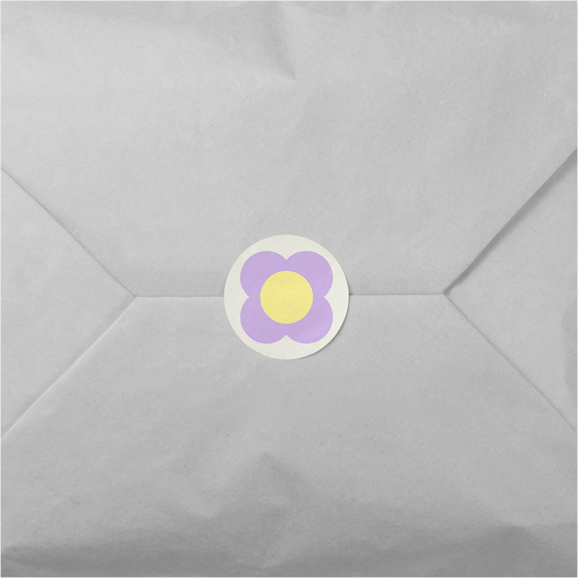 Geo Flower Round Sticker II