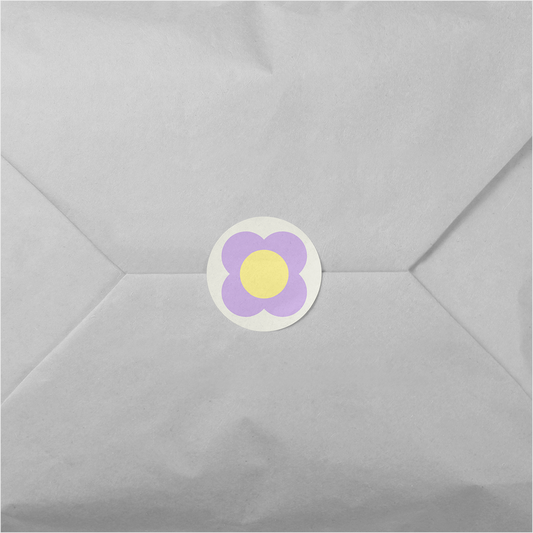 Geo Flower Round Sticker II