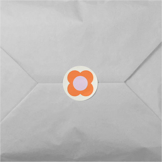 Geo Flower Round Sticker