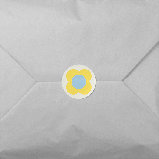 Geo Flower Round Sticker VI