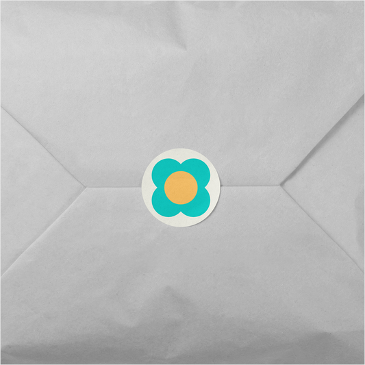 Geo Flower Round Sticker III