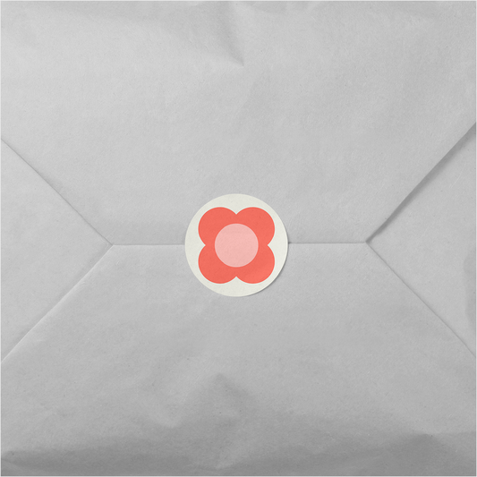 Geo Flower Round Sticker IV