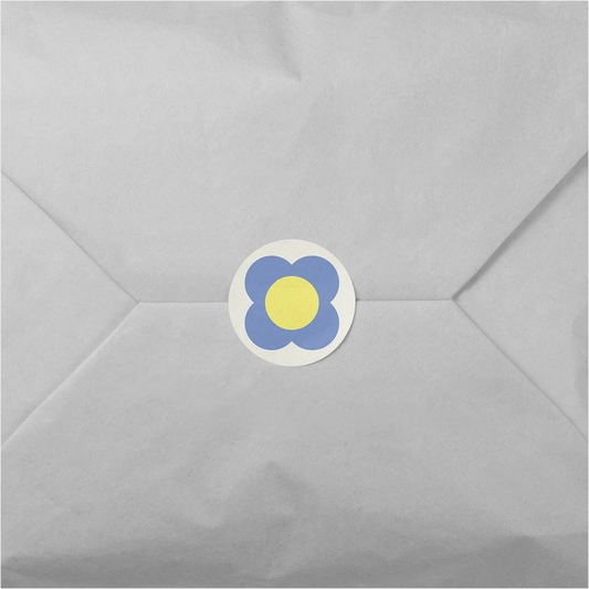 Geo Flower Round Sticker V