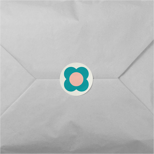 Geo Flower Round Sticker VII