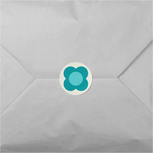 Geo Flower Round Sticker IX