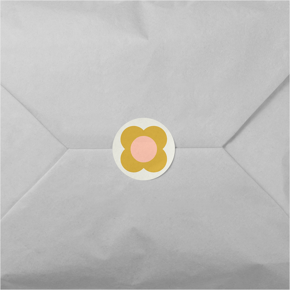 Geo Flower Round Sticker XI