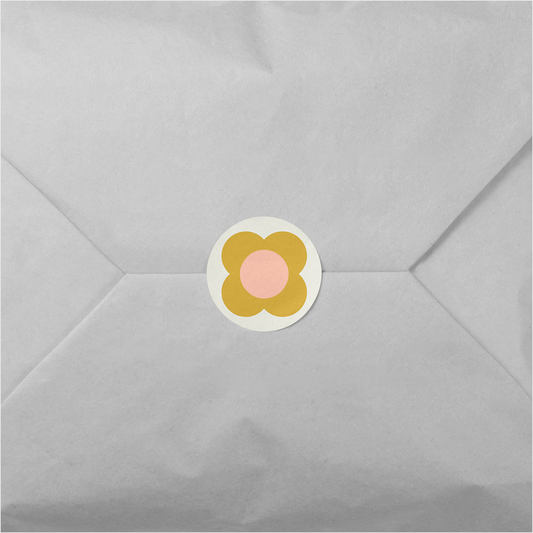 Geo Flower Round Sticker XI