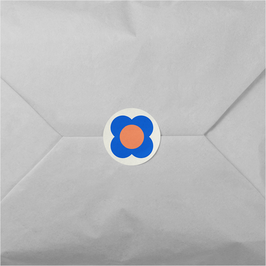 Geo Flower Round Sticker XIII