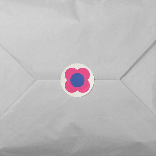 Geo Flower Round Sticker XIV