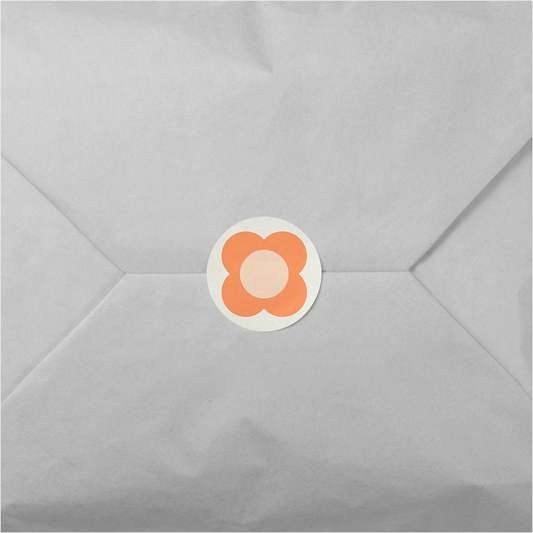 Geo Flower Round Sticker VIII
