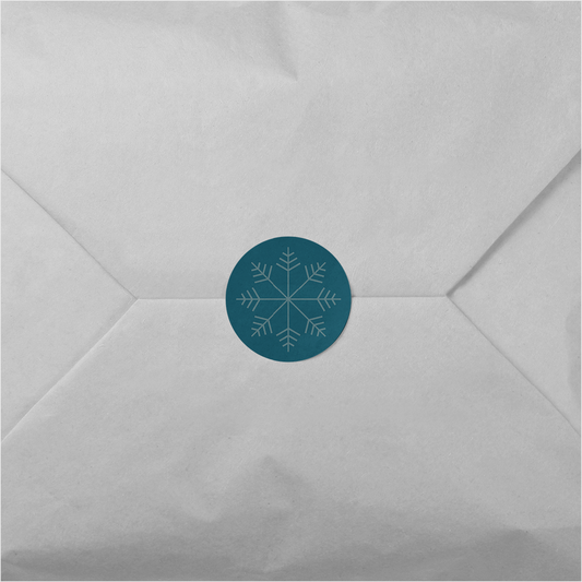 Holiday Snowflake Round Sticker