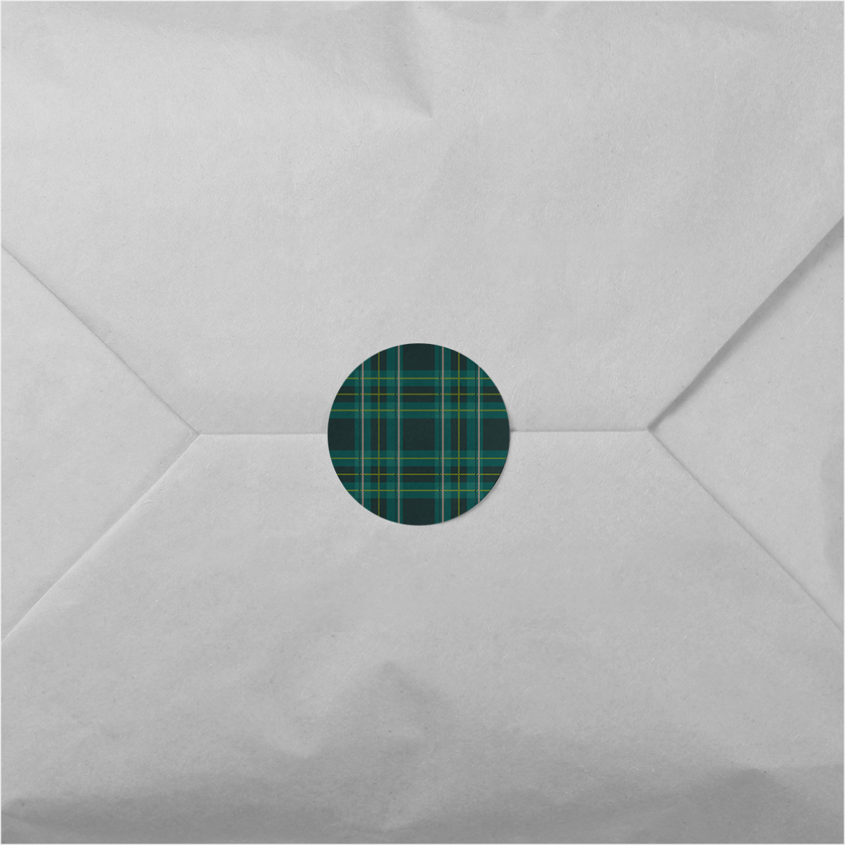 Tartan Round Sticker