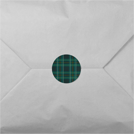 Tartan Round Sticker