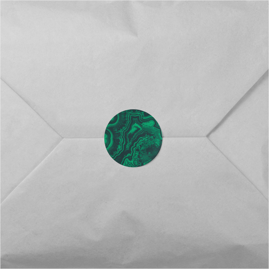 Malachite Round Sticker