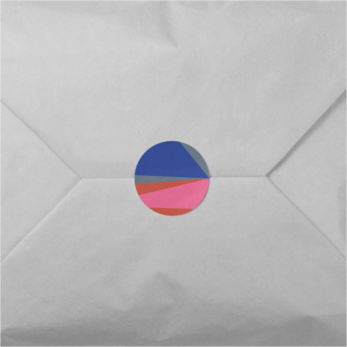 Abstract Color Block Round Sticker II