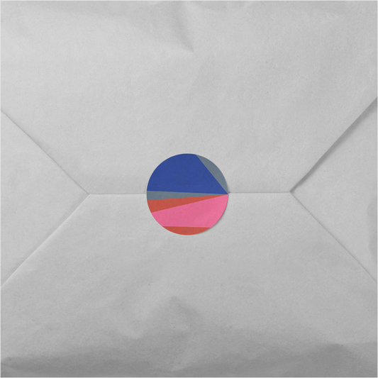 Abstract Color Block Round Sticker II