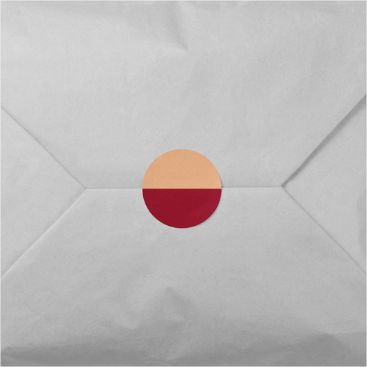 Color Block Round Sticker VII