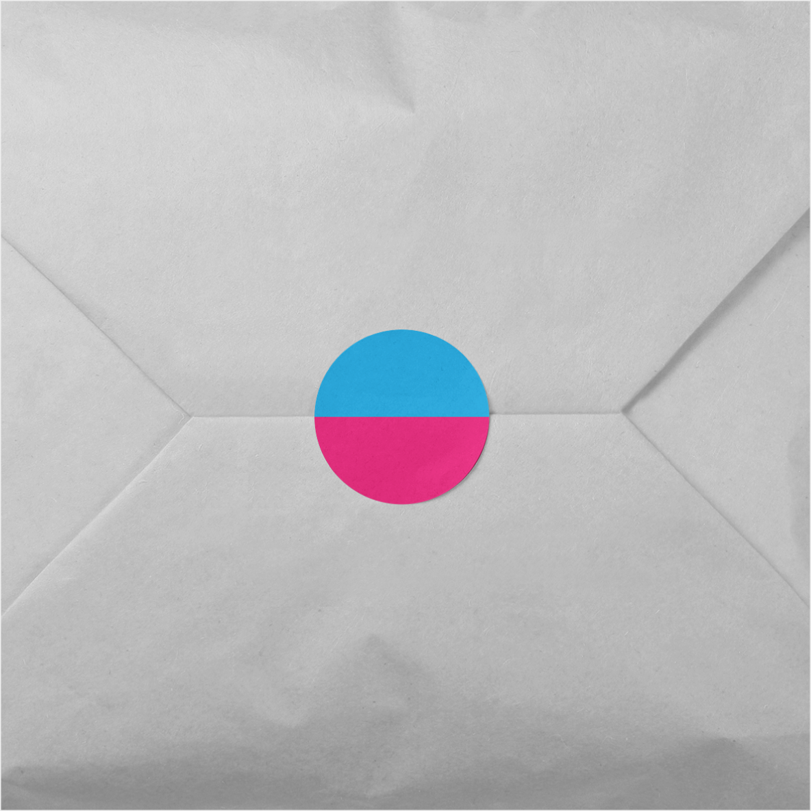 Color Block Round Sticker V