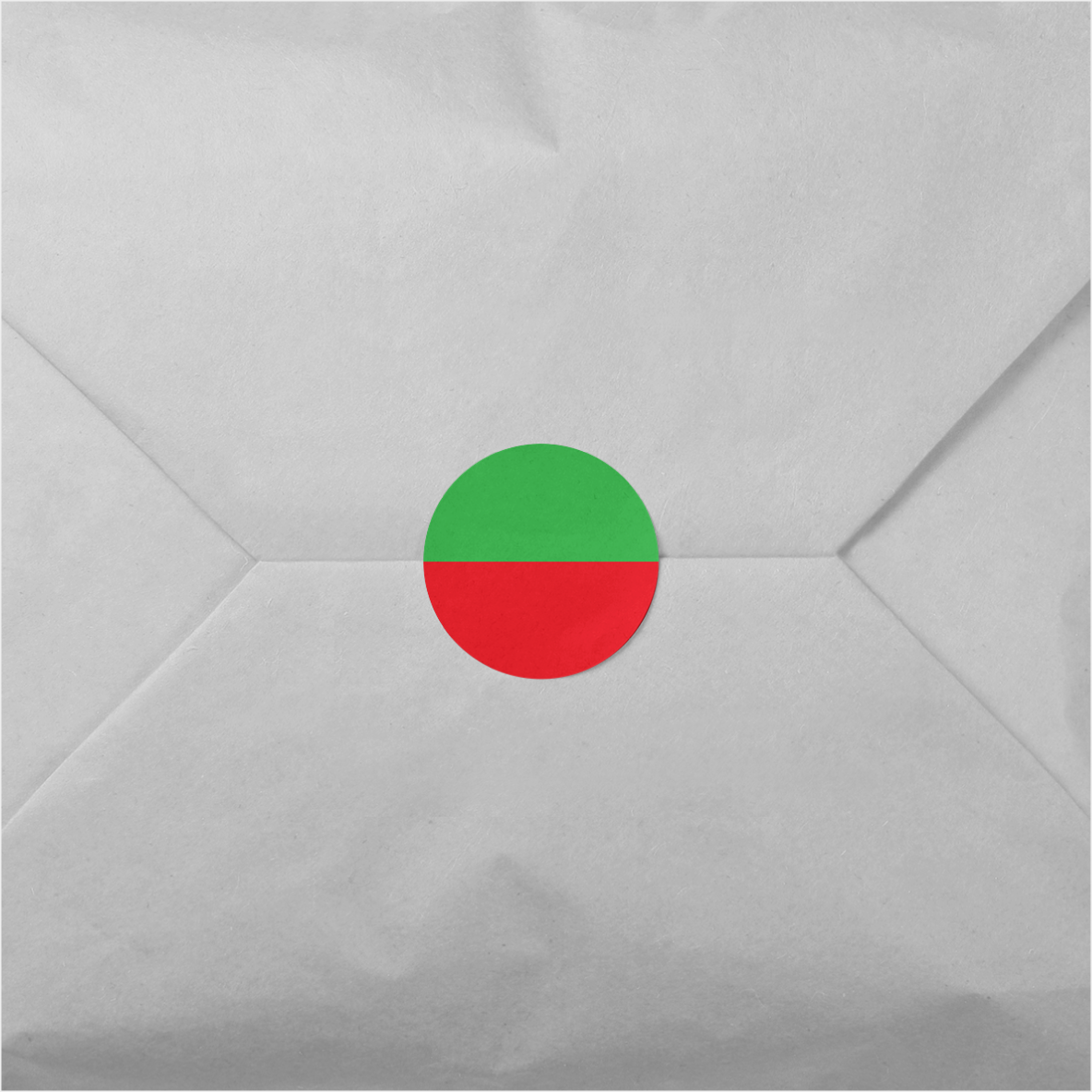 Color Block Round Sticker VI