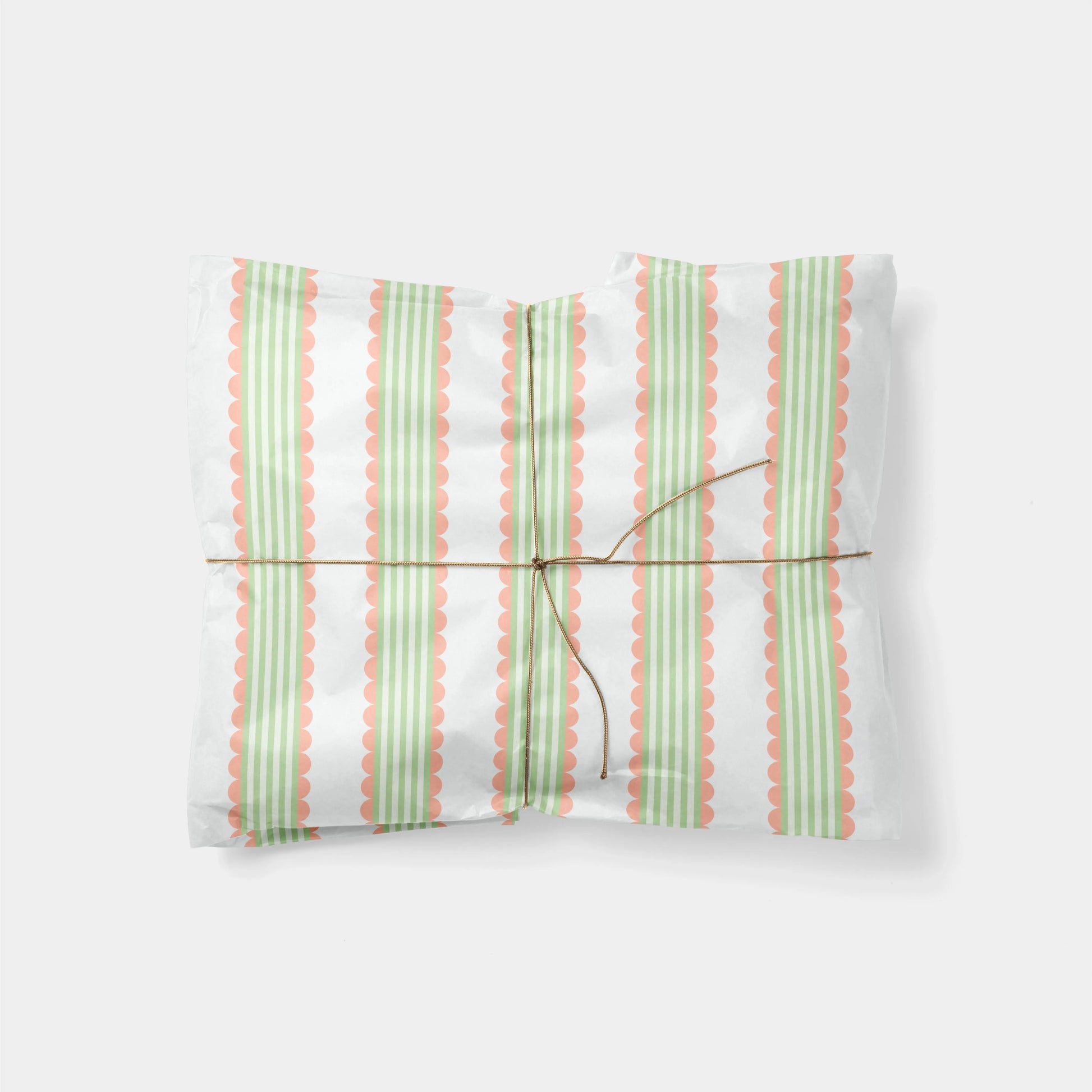 Scallop Multicolor Stripe Gift Wrap III