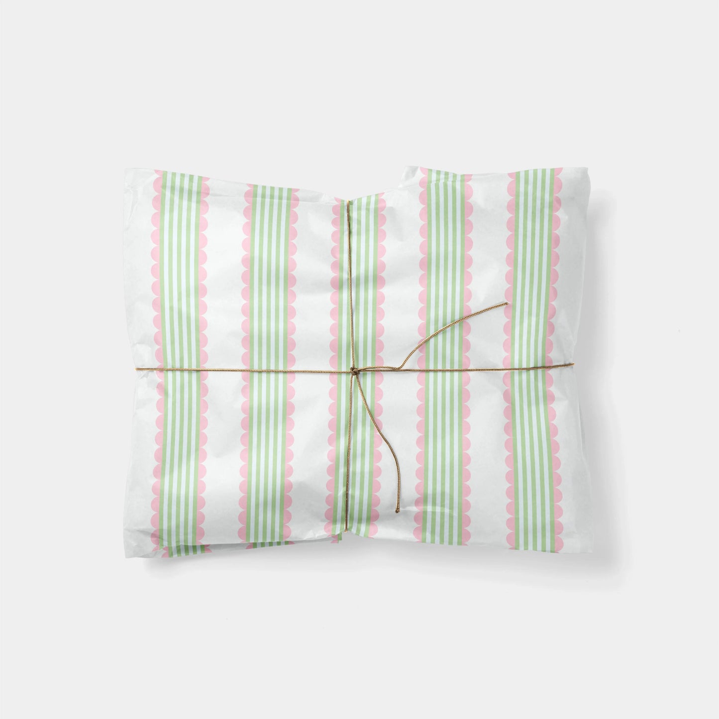 Scallop Multicolor Stripe Gift Wrap IV