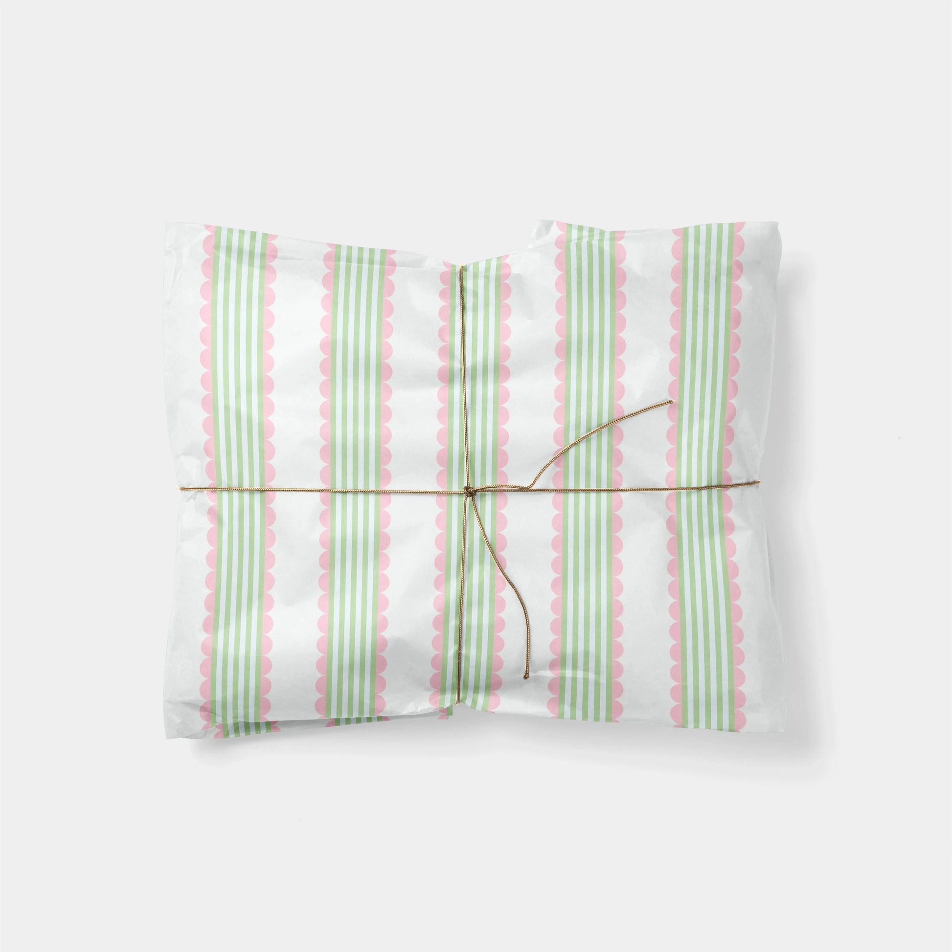 Scallop Multicolor Stripe Gift Wrap IV