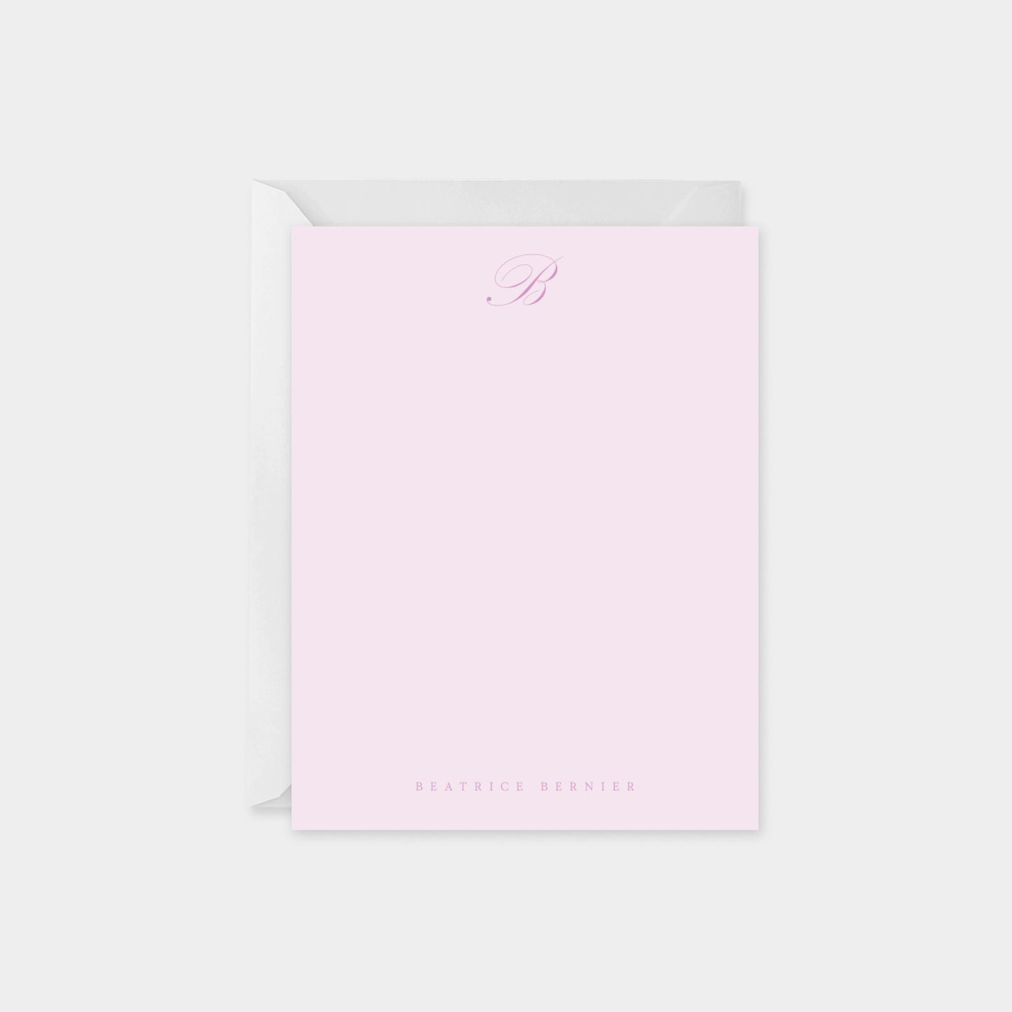 Script Monogram Note Card VI