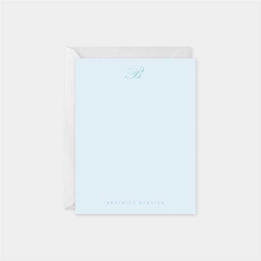 Script Monogram Note Card