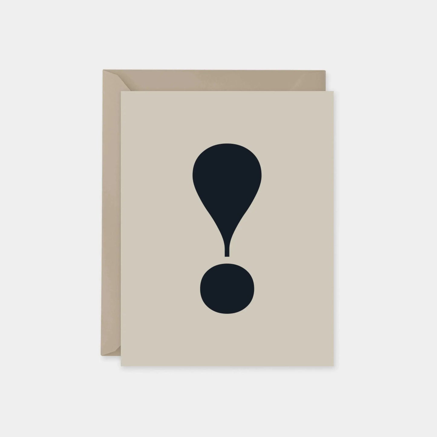 Surprise Exclamation Point Card, Beige
