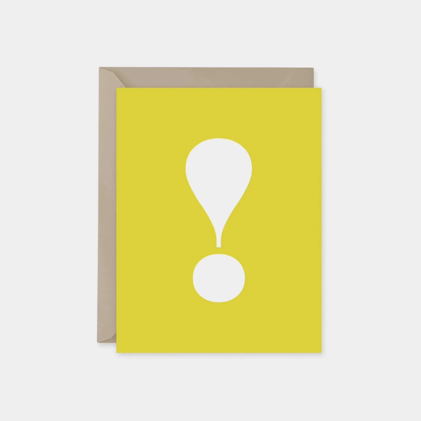 Surprise Exclamation Point Card, Yellow