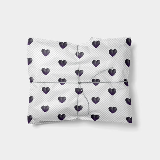 Black Heart Emoji Gift Wrap