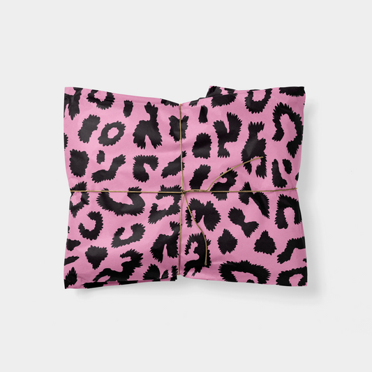 Pink Punk Leopard Print Gift Wrap The Design Craft