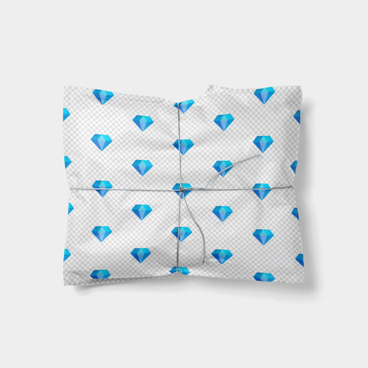 Diamond Gem Emoji Gift Wrap